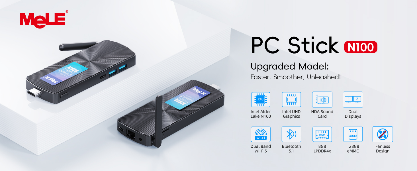 Amazon.com: MeLE Stick PC with Windows 11 Pro,Fanless Computer